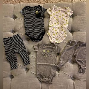 Carter's Kids Matching Sets - Black, White, Gray, Yellow